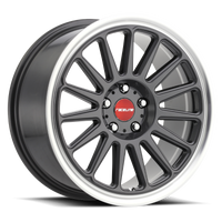 Thumbnail for Raceline 315G Grip 17x8in / 5x114.3 BP / 40mm Offset / 72.6mm Bore - Gunmetal & Machined Wheel