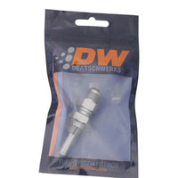 Thumbnail for DeatschWerks 6AN Male Flare to Straight 5/16in Single Hose Barb - Anodized DW Titanium