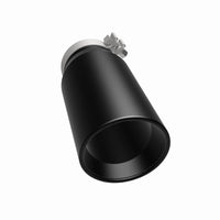 Thumbnail for MagnaFlow Tip Stainless Black Coated Single Double Round Single Outlet 5in Dia 4in Inlet 13in L