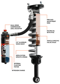 Thumbnail for FOX 05+ Toyota Tacoma Performance Elite 2.5 Series Shock Front 2in Lift