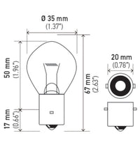Thumbnail for Hella Bulb 635 12V 35W Ba20S B11 F2