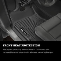 Thumbnail for Husky Liners 03-08 Dodge Ram 1500/2500/3500 Quad Cab WeatherBeater Combo Black Floor Liners