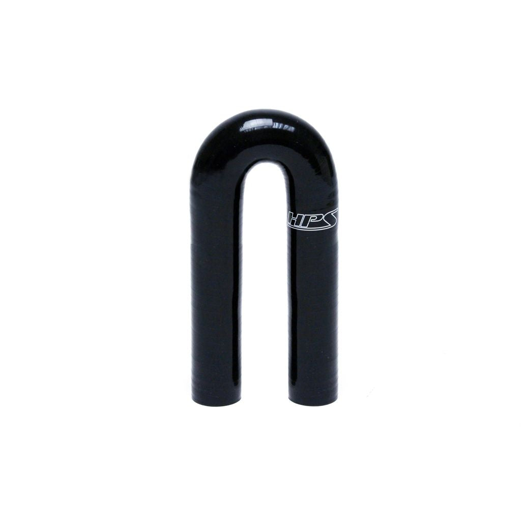 HPS 5/8" ID High Temp 4-ply Reinforced Silicone 180 Degree U Bend Elbow Coupler Hose Black (16mm ID)