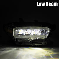 Thumbnail for AlphaRex 16-20 Toyota Tacoma NOVA LED Projector Headlight Plank Style Alpha Black w/Activation Light