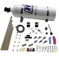 Thumbnail for Nitrous Express V6AN Gasoline EFI Nitrous Kit (150-375HP) w/15lb Bottle