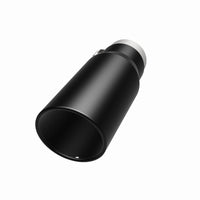 Thumbnail for MagnaFlow Tip Stainless Black Coated Single Wall Round Single Outlet 5in Dia 3.5in Inlet 14.5in L