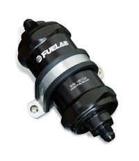 Thumbnail for Fuelab 818 In-Line Fuel Filter Standard -6AN In/Out 6 Micron Fiberglass - Black