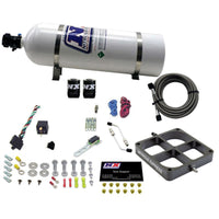 Thumbnail for Nitrous Express Single Entry Crossbar 8500 Based Throttle Body Nitrous Kit w/15lb Bottle