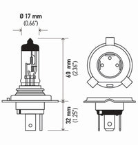 Thumbnail for Hella Bulb H4 12V 60/55W P43T T4625 Sb