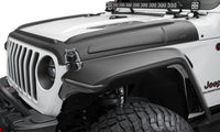 Thumbnail for Bushwacker 07-18 Jeep Wrangler JK/JKU Trail Armor Hood Armor (3pc Set) - Tex. Black