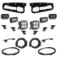 Thumbnail for Baja Designs 21-22 Ford Bronco w/Steel Bumper S2 SAE Pro Fog Pocket Light Kit w/Upfitter - Clear
