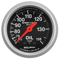 Thumbnail for Autometer Sport 2in Oil Temp Metric, 60-140c. Mech