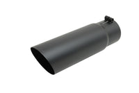 Thumbnail for Gibson Round Single Wall Angle-Cut Tip - 4in OD/3in Inlet/12in Length - Black Ceramic