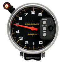 Thumbnail for AutoMeter Gauge Tach 5in. 9K RPM Pedestal W/ Quick Lite & Peak Memory Pro-Comp