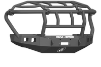 Thumbnail for Road Armor 17-20 Ford F-250 Stealth Wide Fender Front Winch Bumper w/Intimidator Guard - Tex Blk