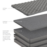 Thumbnail for Go Rhino XVenture Gear Hard Case Extra Large 25in. Foam Kit (Foam ONLY) - Charcoal Grey