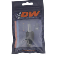 Thumbnail for DeatschWerks 6AN Male Flare to 3/8in Female EFI Quick Connect Adapter - Anodized Matte Black