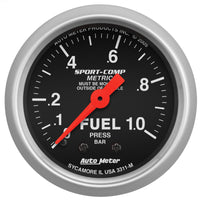 Thumbnail for Autometer Sport-Comp 52mm 0-1.0 Bar Fuel Pressure Mechanical Gauge