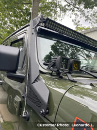 Thumbnail for Go Rhino 18-20 Jeep Wrangler JL/JLU/Gladiator JT XE Windshield Light Bar Mount - 50in Single Row