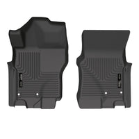 Thumbnail for Husky Liners  2022 Nissan Frontier King Cab Ext. Cab/CC  WeatherBeater Black Front Floor Liners