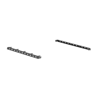 Thumbnail for Road Armor TRECK Dual Upper 6-1/2ft Bed Accessory Rail & 5-Light Mounts - Tex Blk (Pair)