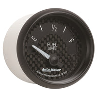 Thumbnail for Autometer GT Series 52mm Short Sweep Electronic 0-90 ohms Fuel Level (For most 65-97 GM)