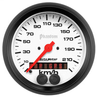Thumbnail for Autometer Phantom 3-3/8in. 0-225KM/H (GPS) Speedometer Gauge