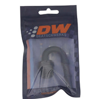 Thumbnail for DeatschWerks 8AN ORB Male to 3/8in Male EFI Quick Connect Adapter 180-Degree - Anodized Matte Black