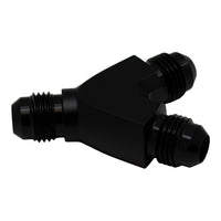 Thumbnail for DeatschWerks 6AN Male Flare to 6AN Male Flare to 6AN Male Flare Y Fitting - Anodized Matte Black