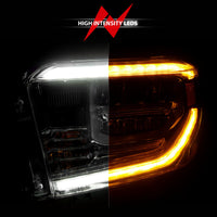 Thumbnail for ANZO 2014-2021 Toyota Tundra LED Crystal Headlights w/ Switchback Chrome Housing w/ DRL