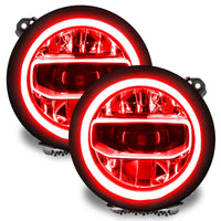 Thumbnail for Oracle Jeep Wrangler JL/Gladiator JT RGB+W Headlight DRL Upgrade Kit - ColorSHIFT SEE WARRANTY