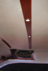 Thumbnail for Hella 0500 Series Slim Line White 12V DC Round Soft LED Courtesy Light w/ White Plastic Rim