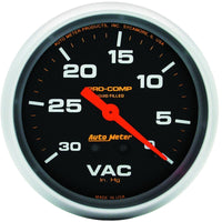 Thumbnail for AutoMeter Gauge Vacuum 2-5/8in. 30Inhg Liquid Filled Mech Pro-Comp