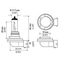 Thumbnail for Hella Optilux H8 12V/35W XB Xenon White Bulb (pair)