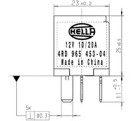 Thumbnail for Hella Relay Micro Iso 5 Pole 12V Spst Res