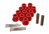Thumbnail for Energy Suspension 55 Chevy Bel Air Red Rear Leaf Spring Bushing Set