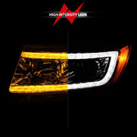 Thumbnail for ANZO 11-13 Jeep Grand Cherokee (Factory Halogen Only) Projector Headlights w/Light Bar Swchbk Chrome