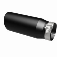 Thumbnail for MagnaFlow Tip Stainless Black Coated Single Double Round Single Outlet 5in Dia 4in Inlet 13in L