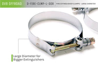 Thumbnail for DV8 Offroad Fire Extinguisher Mount Clamps - Large