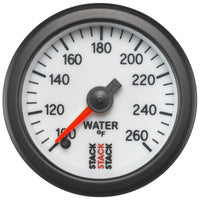 Thumbnail for Autometer Stack 52mm 100-260 Deg F 1/8in NPTF Male Pro Stepper Motor Water Temp Gauge - White