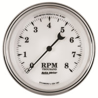Thumbnail for AutoMeter Gauge Tachometer 3-3/8in. 8K RPM In-Dash Old Tyme White II