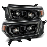 Thumbnail for AlphaRex 10-13 Toyota 4Runner PRO-Series Proj Headlights Plank Style Alpha Blk w/Seq Signal/DRL