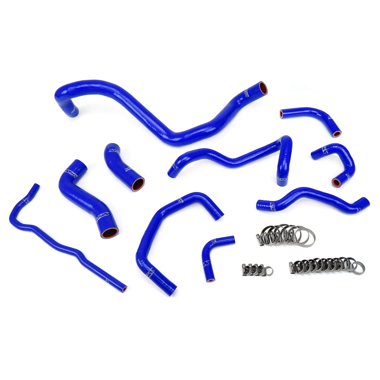 HPS Blue Reinforced Silicone Radiator Hose Kit Coolant for Volkswagen 99-06 Golf MK4 1.8T Turbo Manual Trans Left Hand Drive