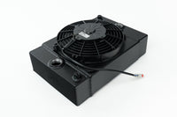 Thumbnail for CSF Universal Drag Race / Tuck Radiator w/9in Spal Fan - 10.5in H x 10in L x 3.6in W - Black