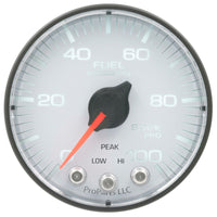 Thumbnail for Autometer Spek-Pro Gauge Fuel Press 2 1/16in 100psi Stepper Motor W/Peak & Warn Wht/Blk