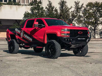 Thumbnail for Road Armor 15-19 Chevy 2500 SPARTAN Front Bumper Bolt-On Pre-Runner Guard - Tex Blk