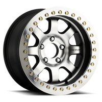 Thumbnail for Raceline RT260 Avenger 17x8.5in/5x139.7 BP/-32mm Offset/107.95mm Bore - Black & MACH. Beadlock Wheel