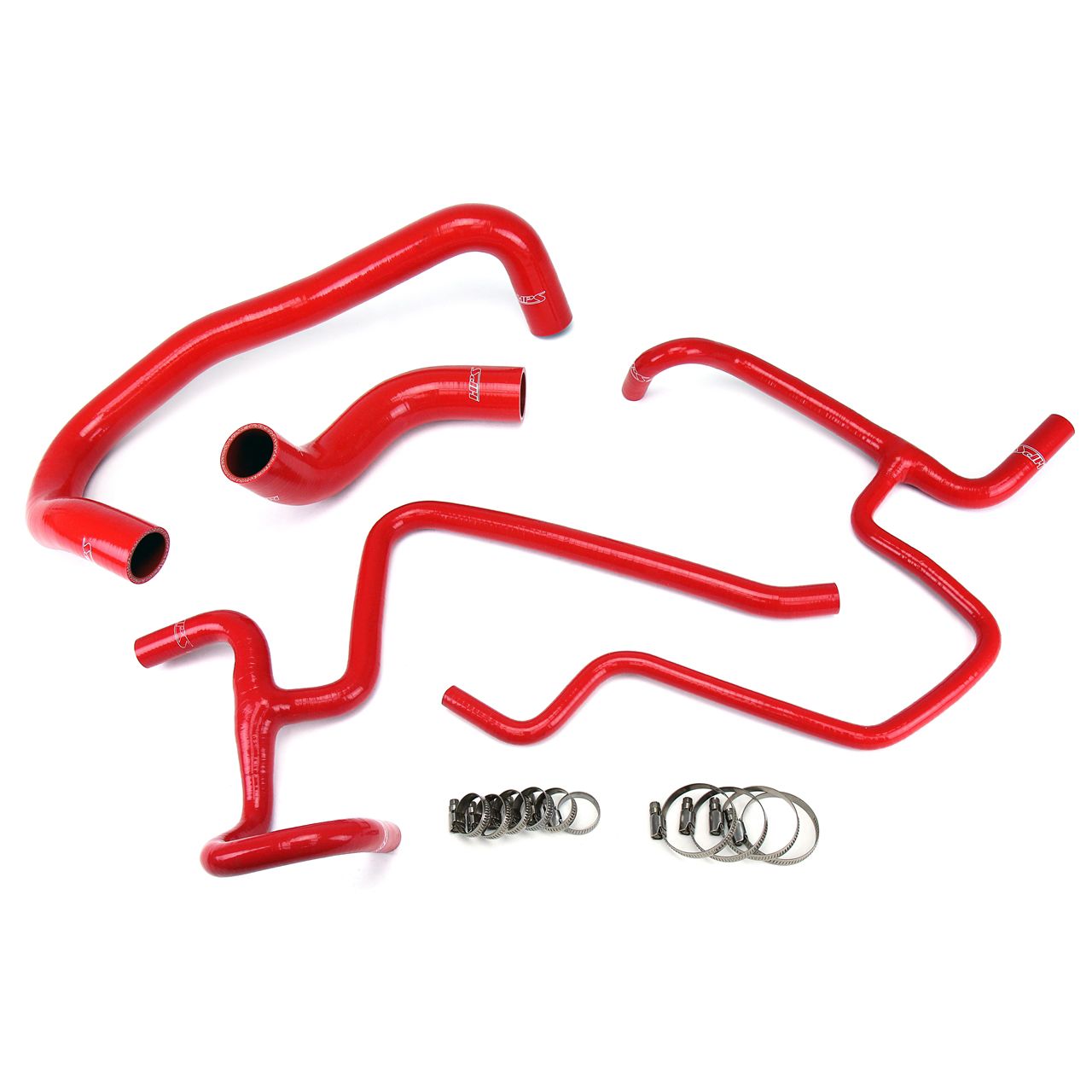 HPS Red Reinforced Silicone Radiator + Heater Hose Kit for Chrysler 2005-2010 300C SRT8 6.1L V8