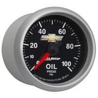 Thumbnail for AutoMeter Gauge Oil Press 2-1/16in. 100PSI Digital Stepper Motor Chevy Gold Bowtie