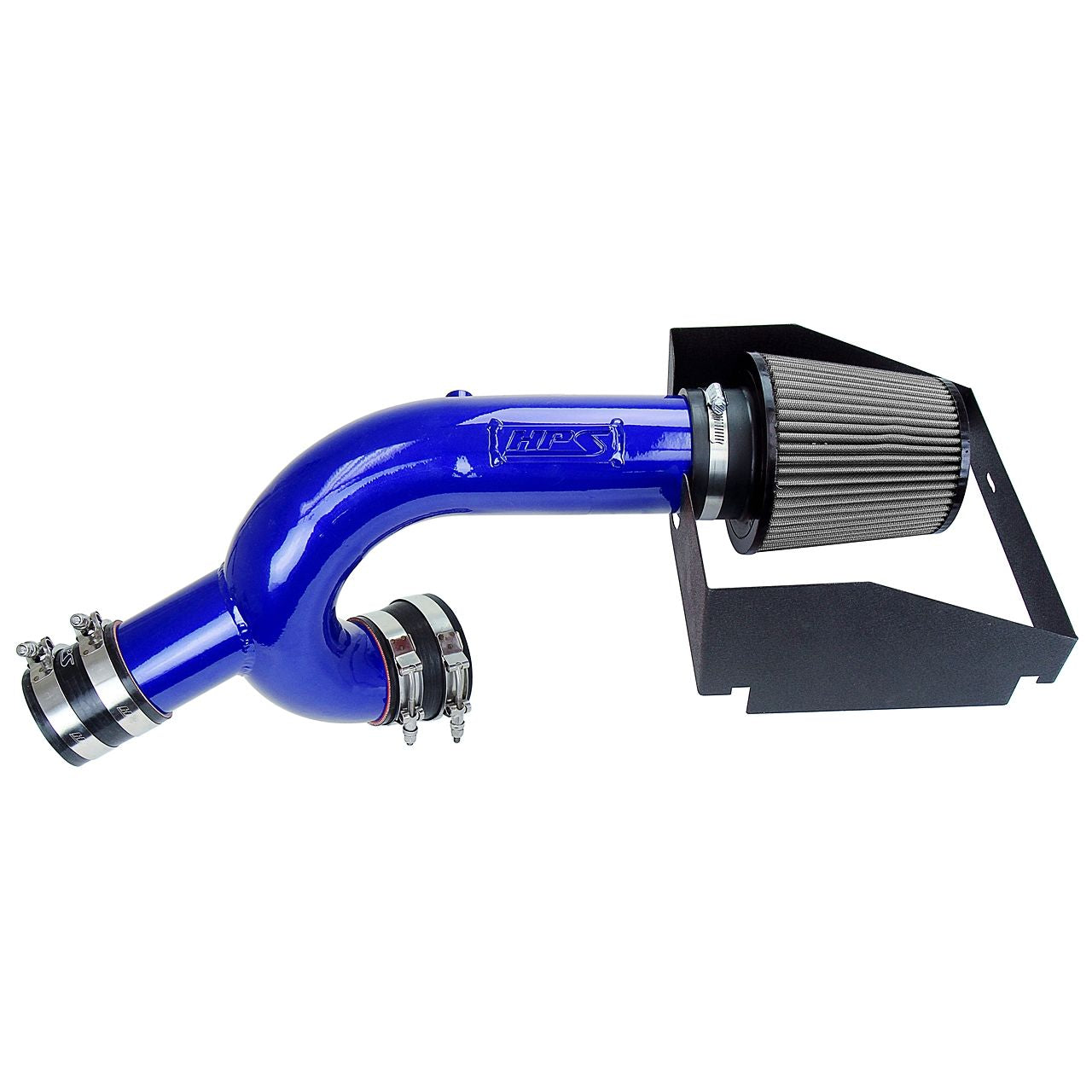 HPS Blue Cold Air Intake Kit with Heat Shield for 15-16 Ford F150 3.5L Ecoboost Turbo